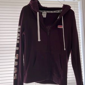 Victoria’s Secret pink bling purple zip up hoodie